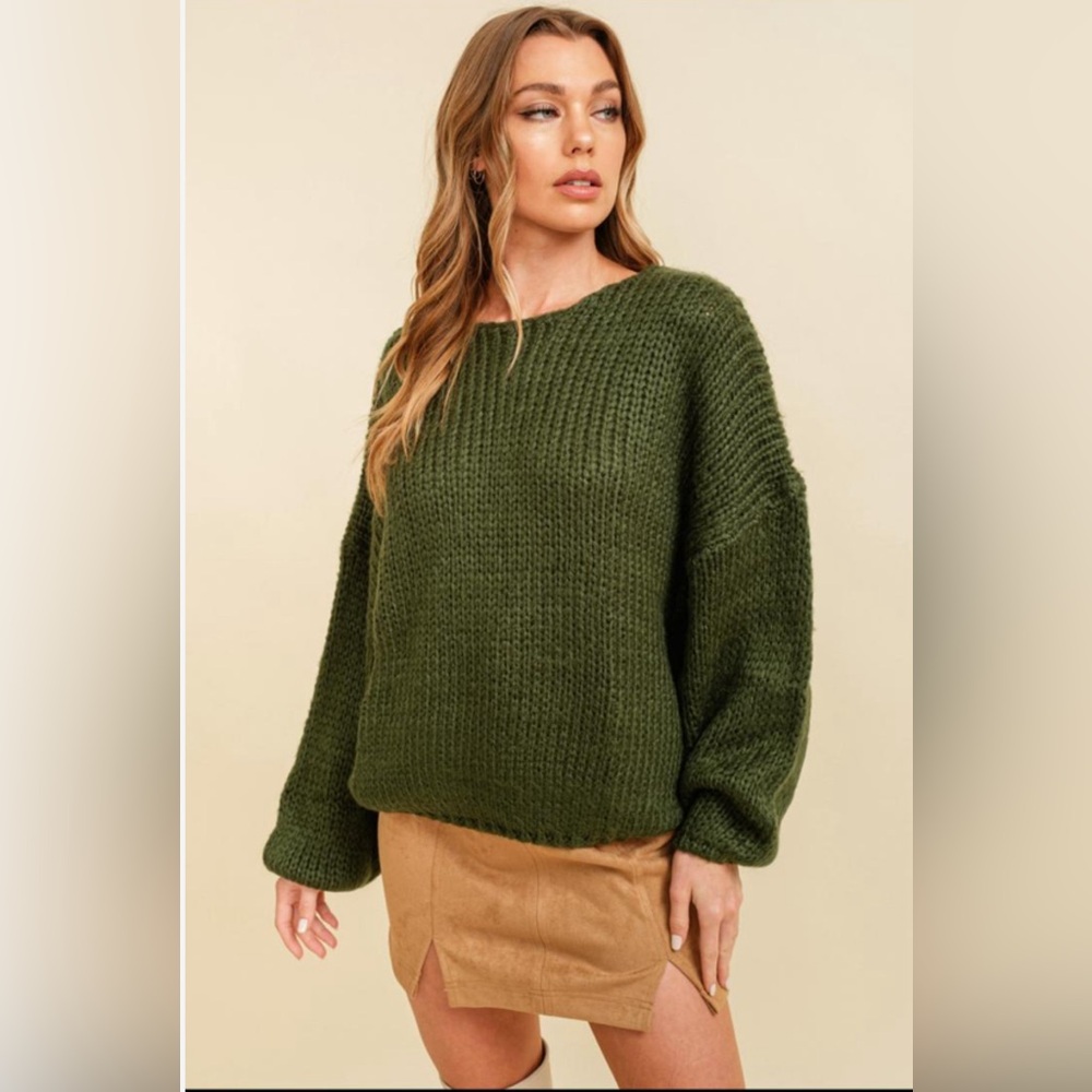 NWT cloud Ten Green sweater